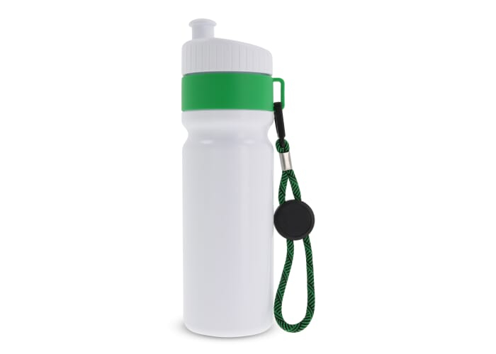 Bidon de sport 750ml à personnaliser fabriqué en Europe Blanc / Vert